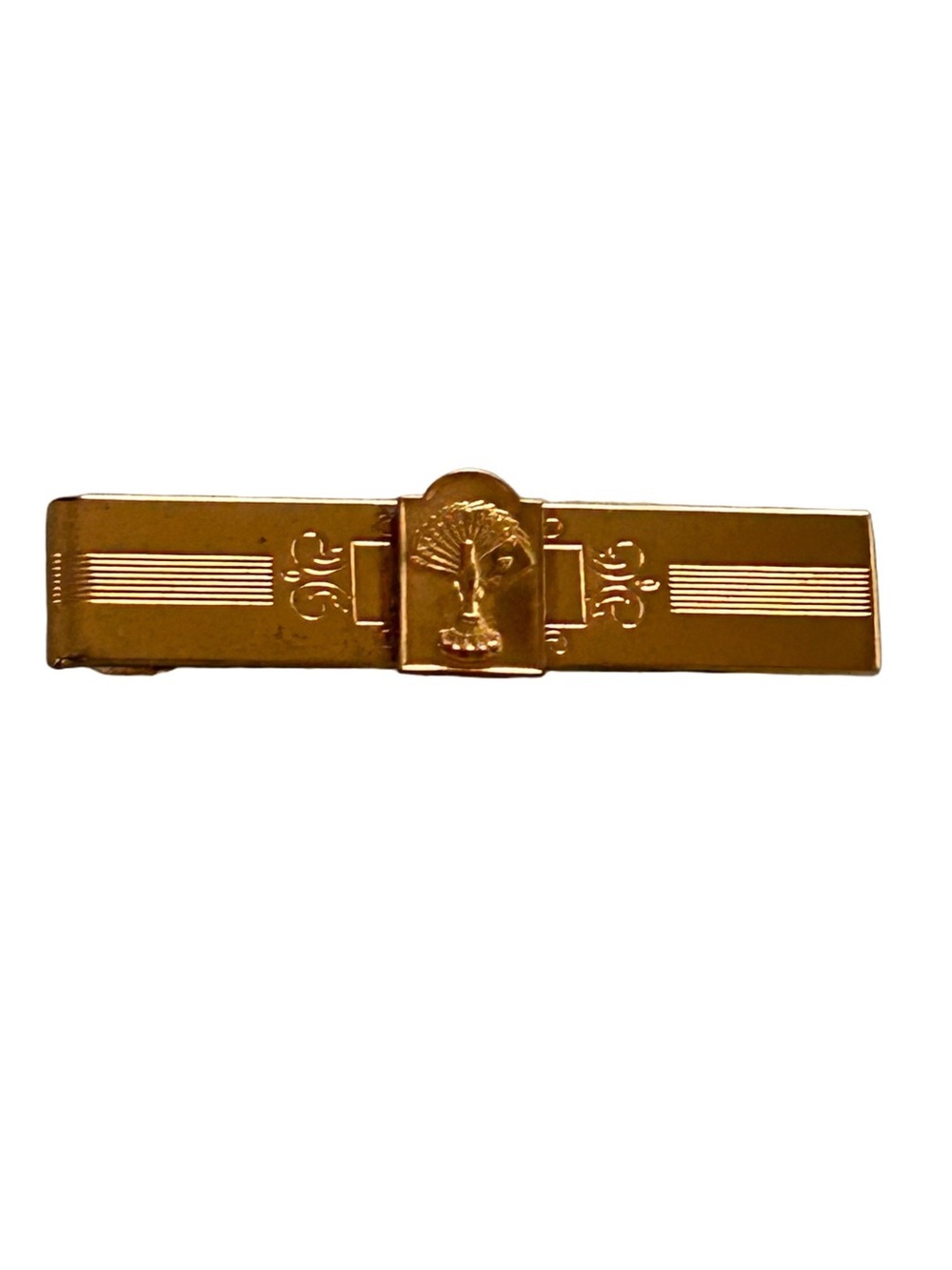 Vintage Anson gold tone money clip holder poker player black jack cards